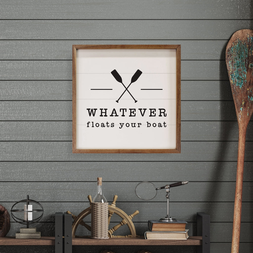 Whatever Floats Your Boat White 16x16 / White