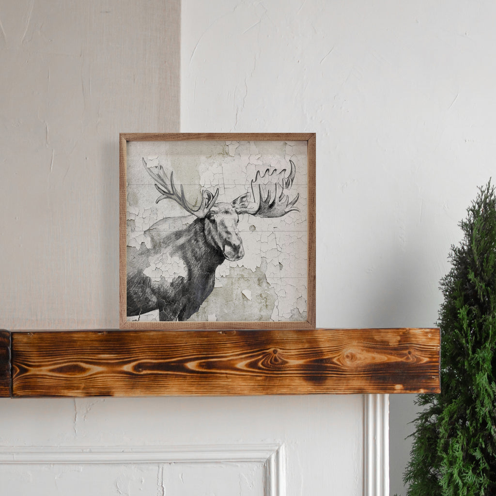 White Moose Chippy Whitewash 16x16 / Whitewash
