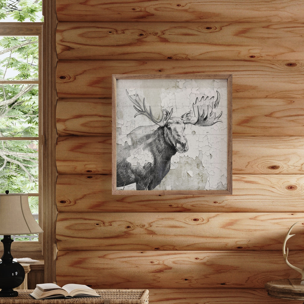 White Moose Chippy Whitewash 16x16 / Whitewash