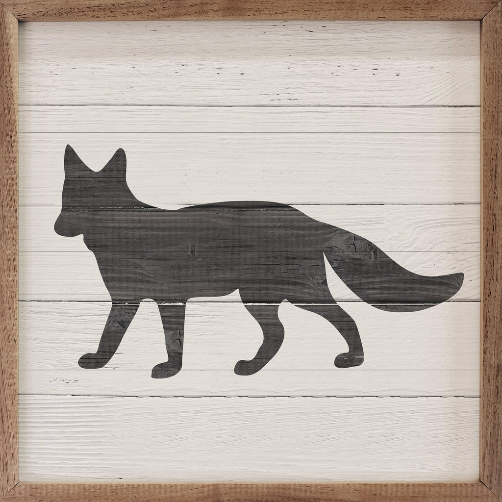 Woodland Fox Whitewash 16x16 / Whitewash