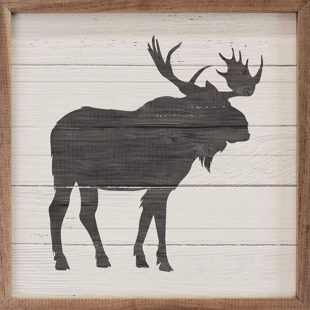 Woodland Moose Whitewash 16x16 / Whitewash