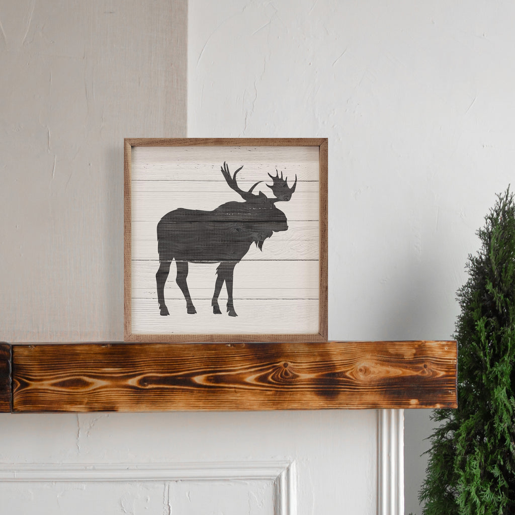 Woodland Moose Whitewash 16x16 / Whitewash