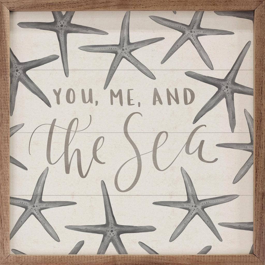 You Me And The Sea By Emily Wood 16x16 / Multi-Color