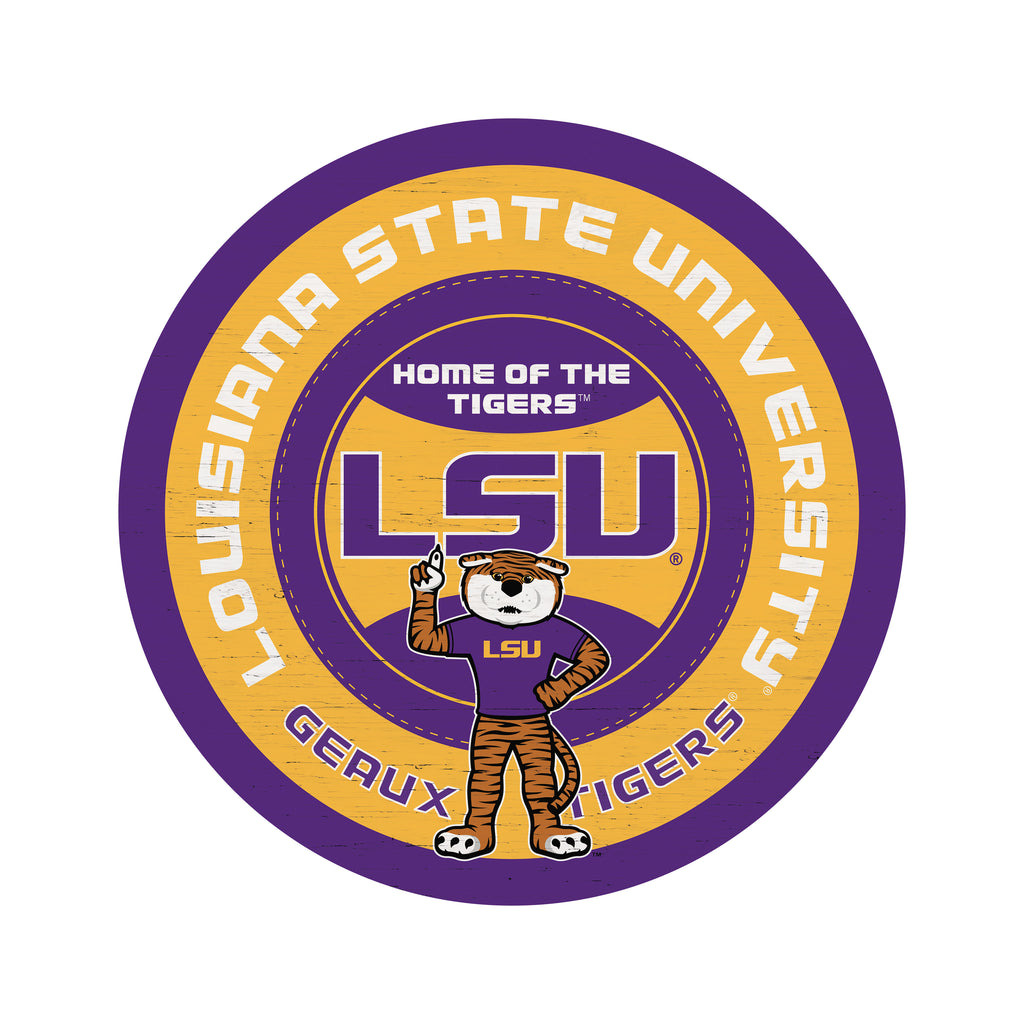 Traditional University LSU Circle 16x16 / Multi-Color