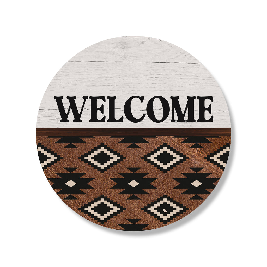 Welcome Western Whitewash Circle Whitewash