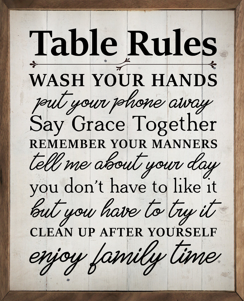 Table Rulse Table Rules White – Kendrick Home