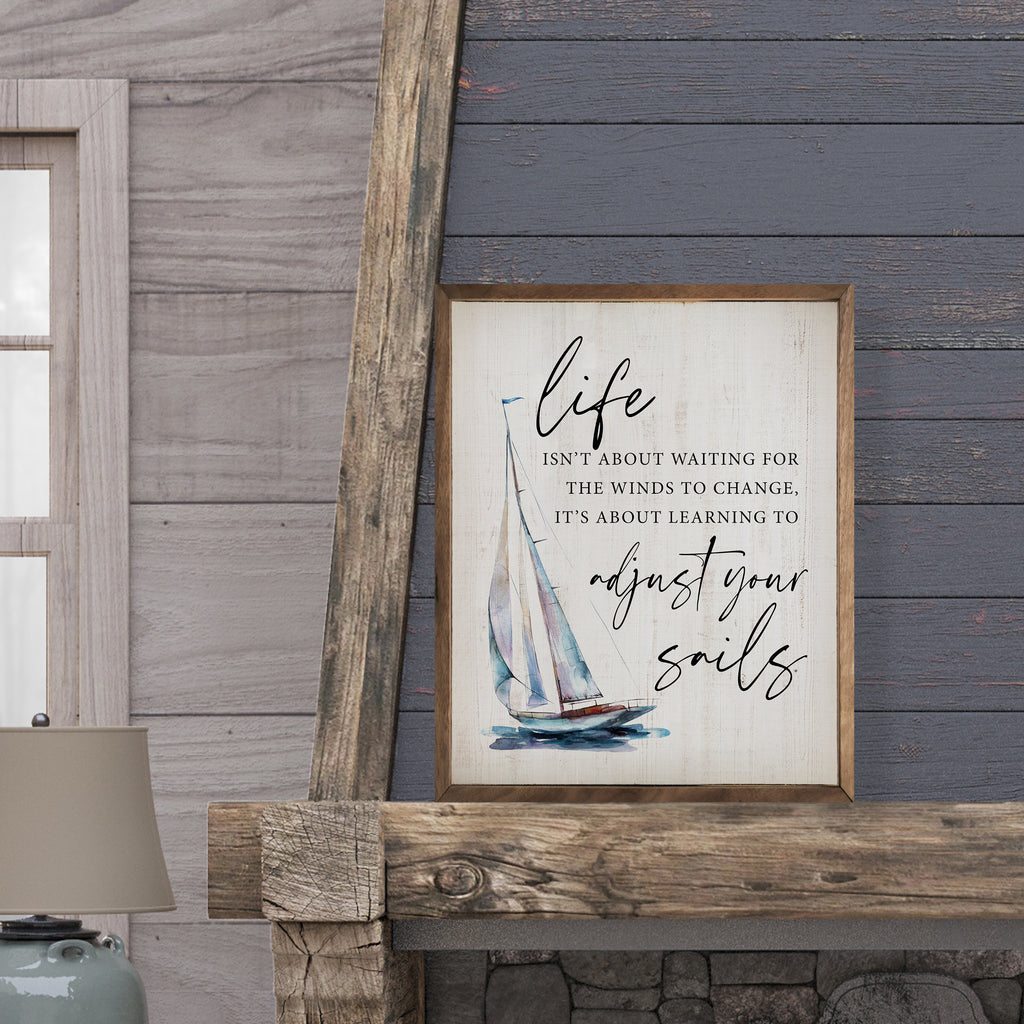 Adjust Your Sails Whitewash 16x20 / Whitewash