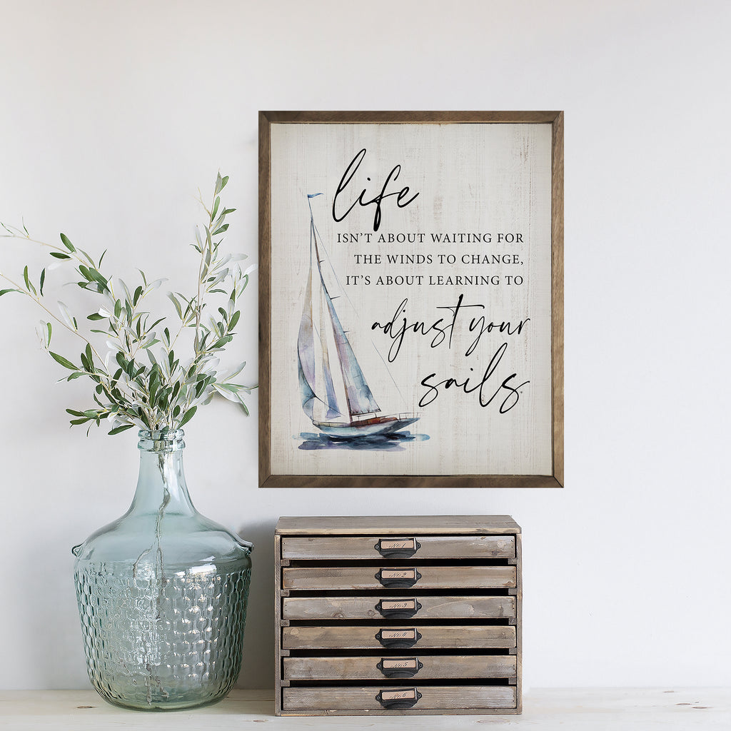 Adjust Your Sails Whitewash 16x20 / Whitewash