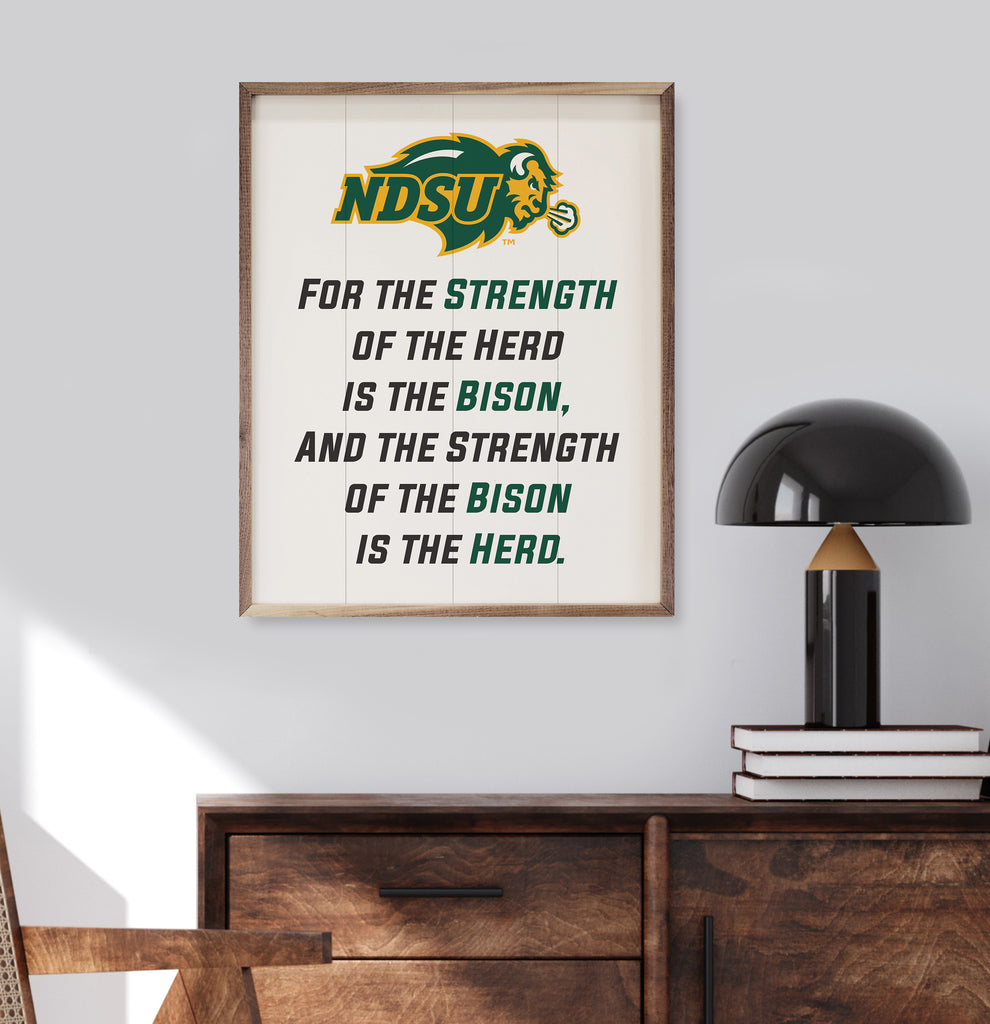 NDSU Bison Strength 16x20 / White