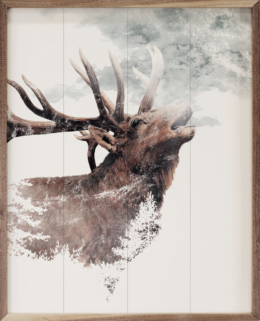 Bugling Elk 16x20 / White