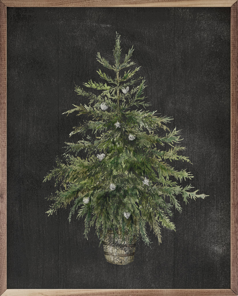 Christmas Tree Black 16x20 / Black