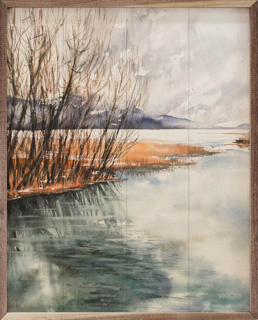 Cloudy Day On The River 16x20 / Multi-Color