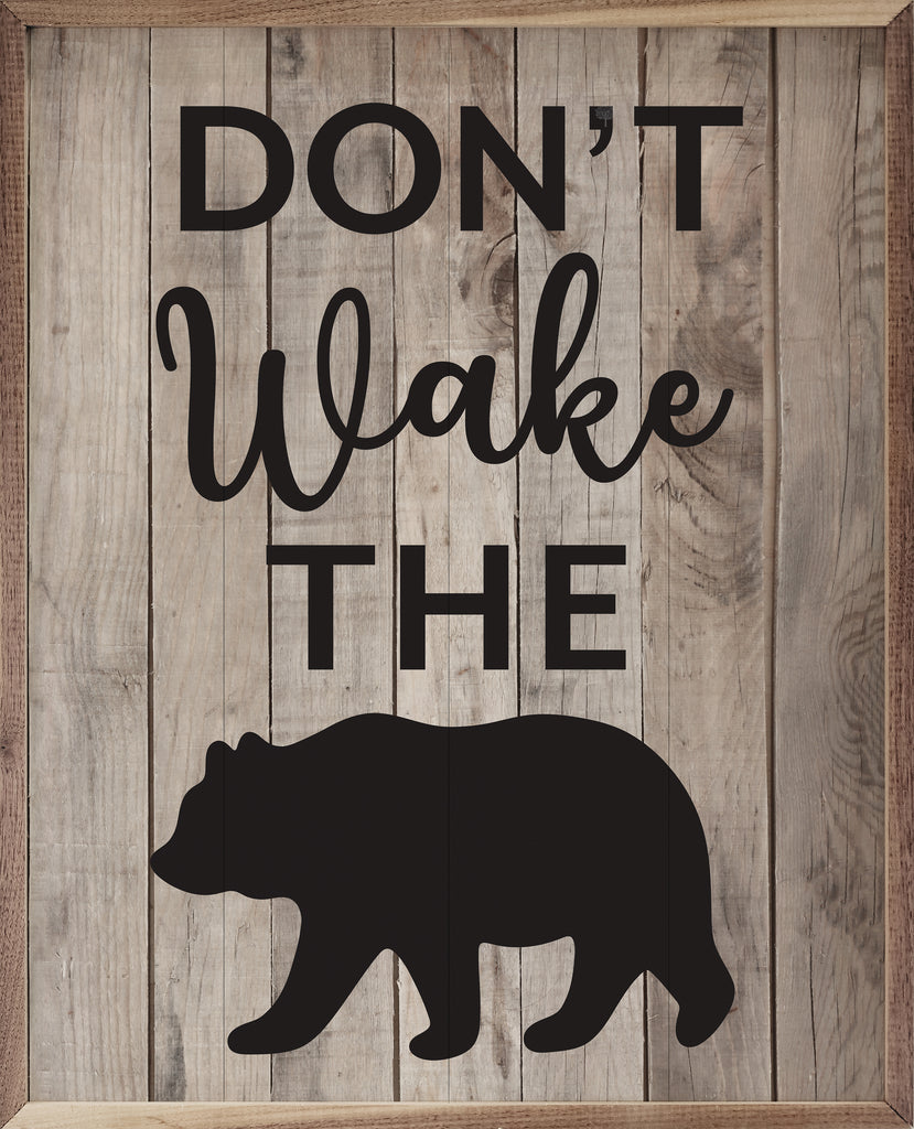 Don't Wake The Bear Brown 16x20 / Brown