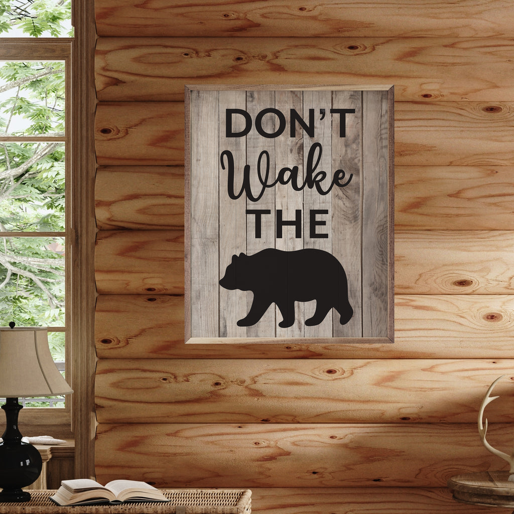 Don't Wake The Bear Brown 16x20 / Brown