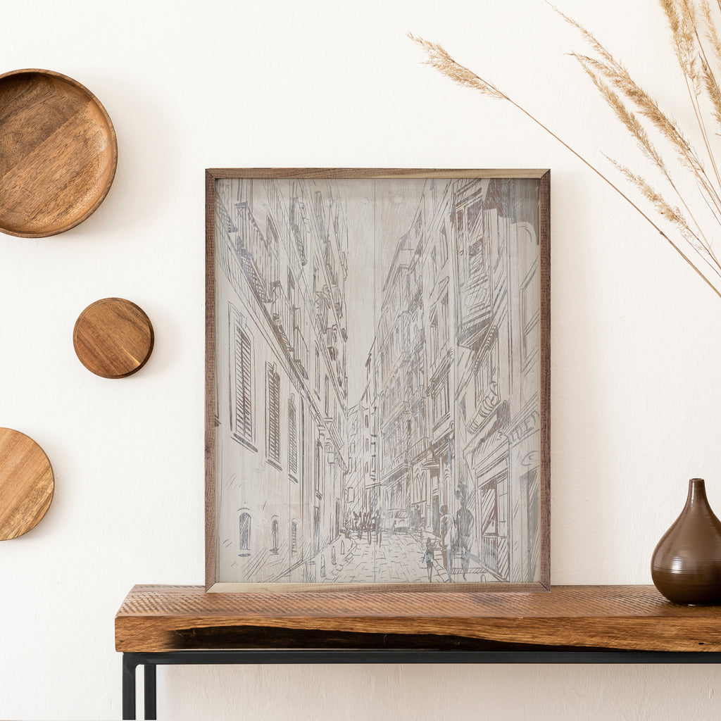 Faded Cityscape 16x20 / Whitewash
