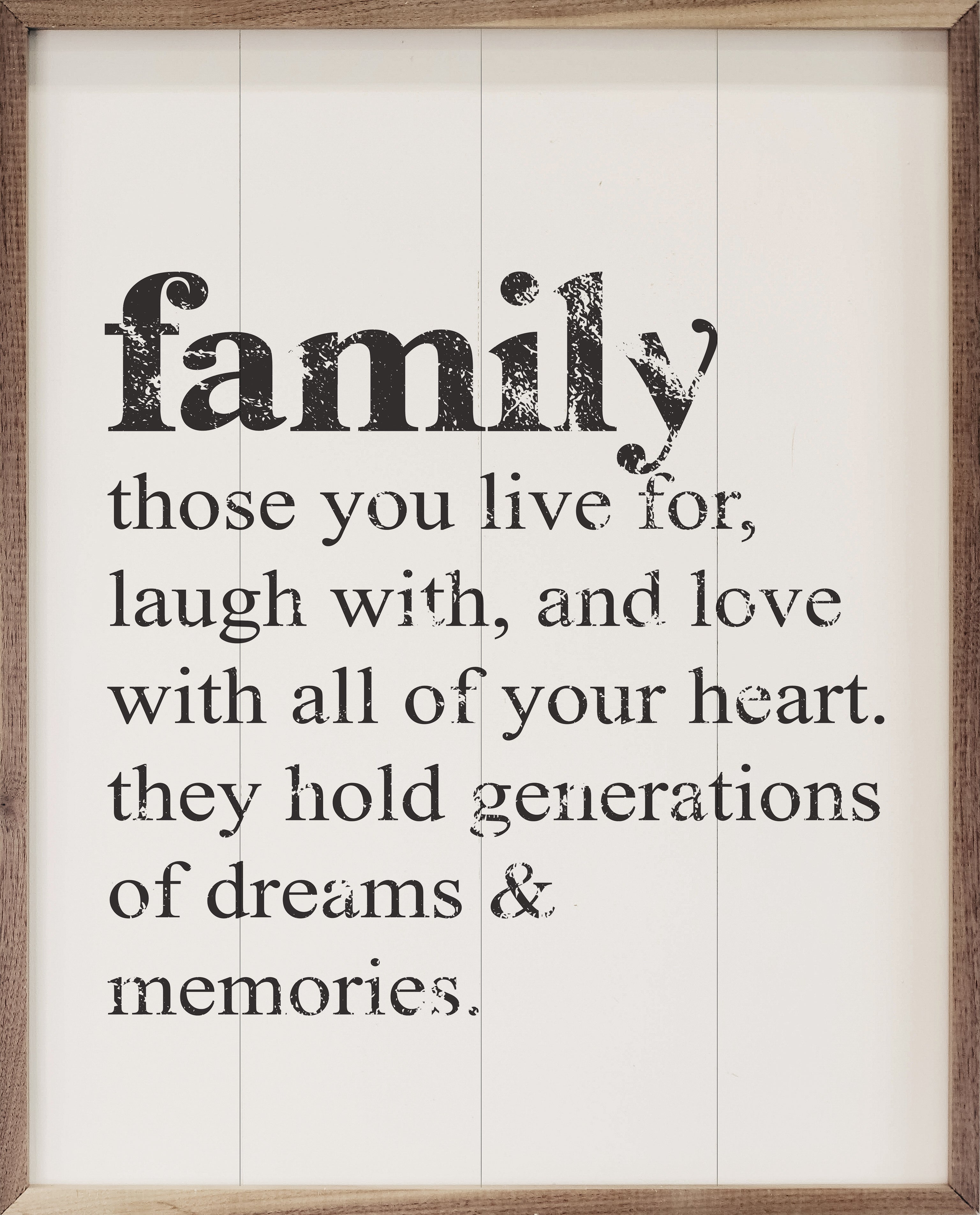 Family Those You Live For White 16x20 / White