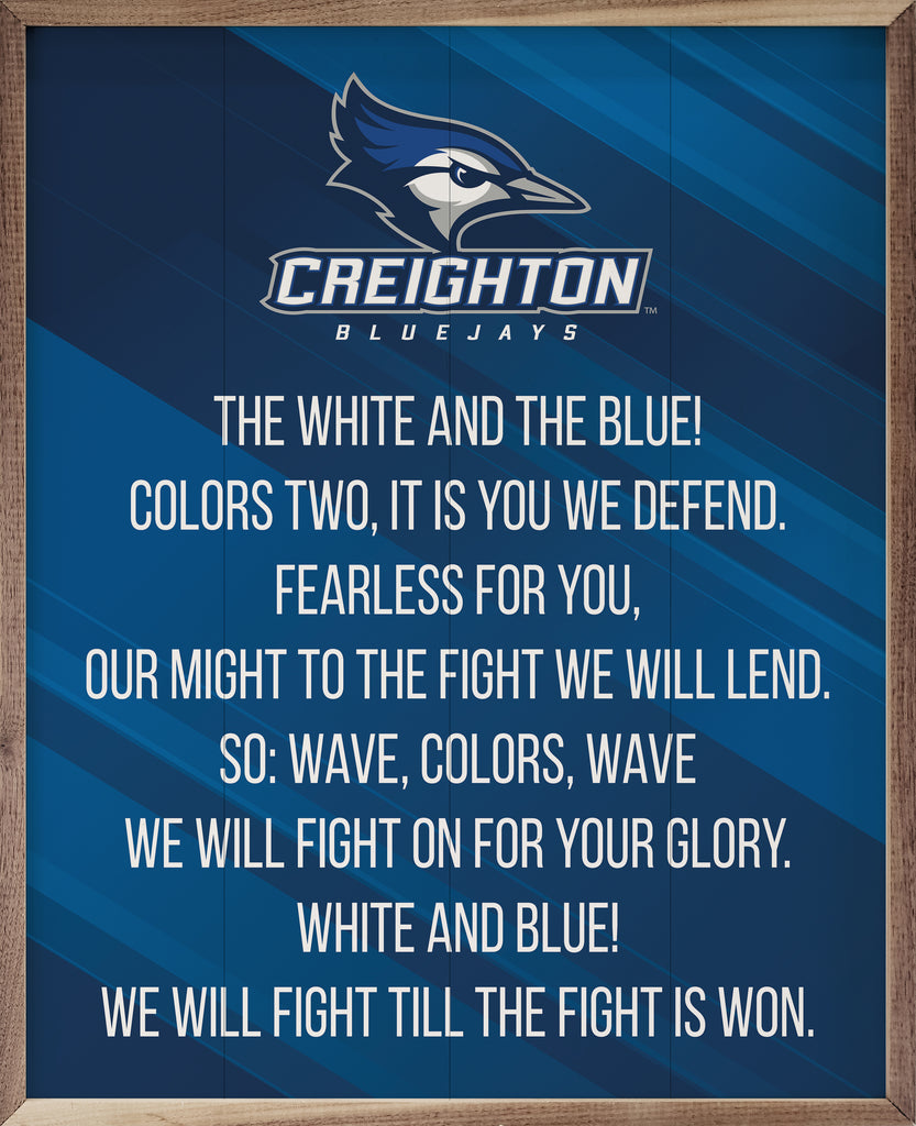 Fight Song Creighton 16x20 / Blue