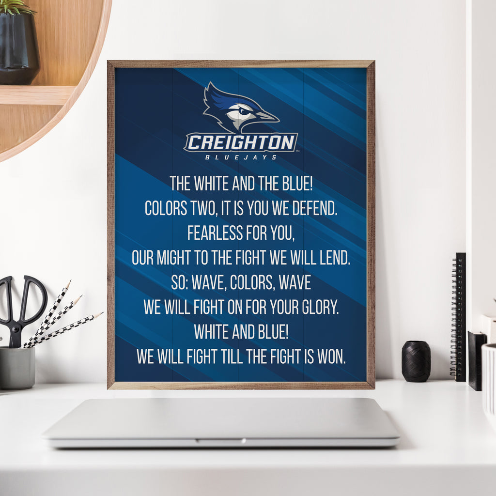 Fight Song Creighton 16x20 / Blue