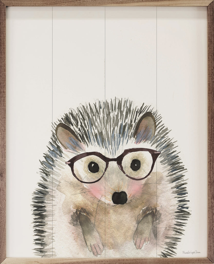 Hedgehog In Glasses By Mercedes Lopez Charro 16x20 / Multi-Color
