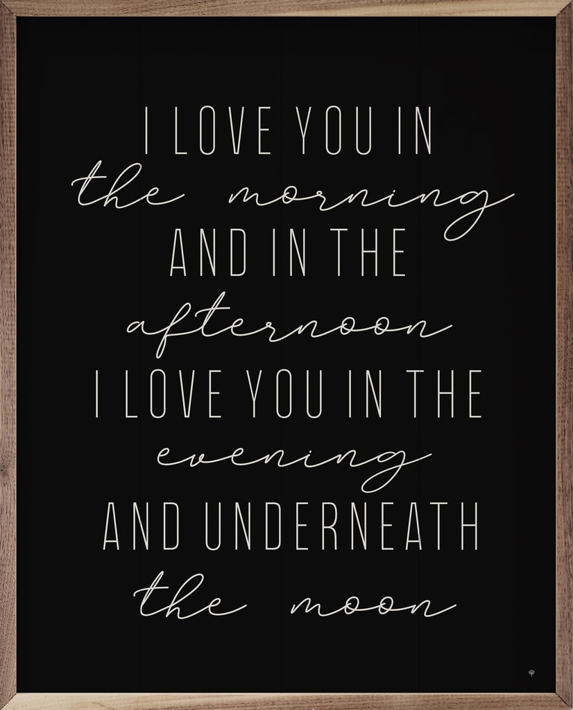 Love You In The Morning Black 16x20 / Black