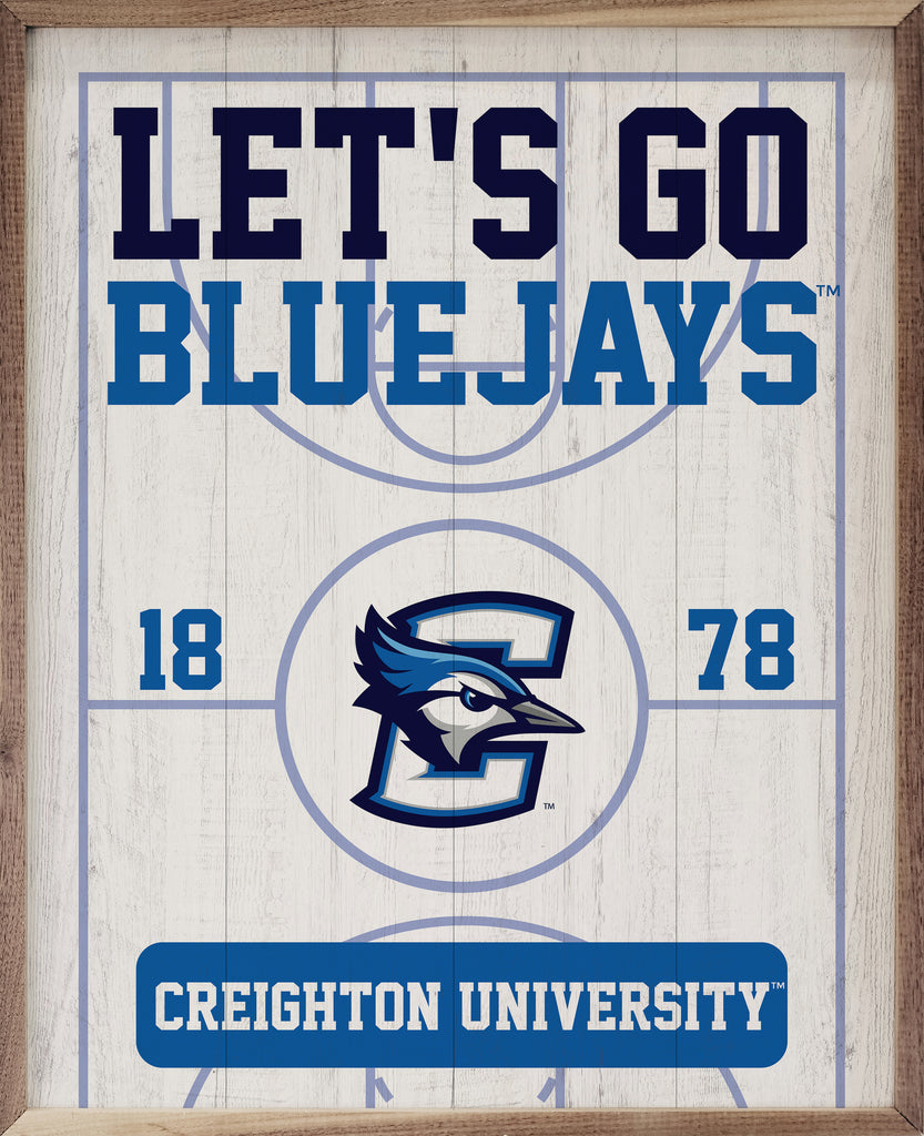 Let's Go Creighton 16x20 / White