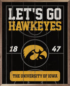 Let's Go Hawkeyes 16x20 / Black