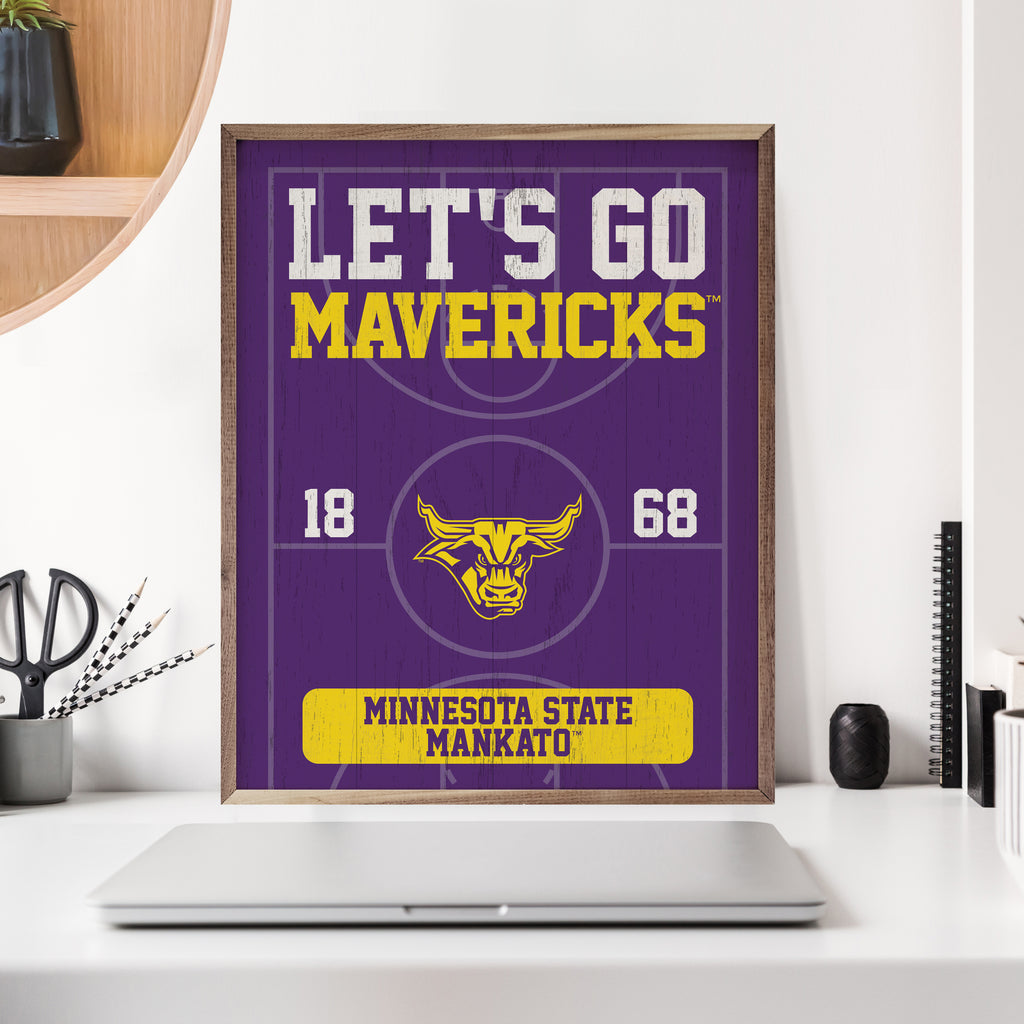 Let's Go Minnesota Mankato 16x20 / Purple