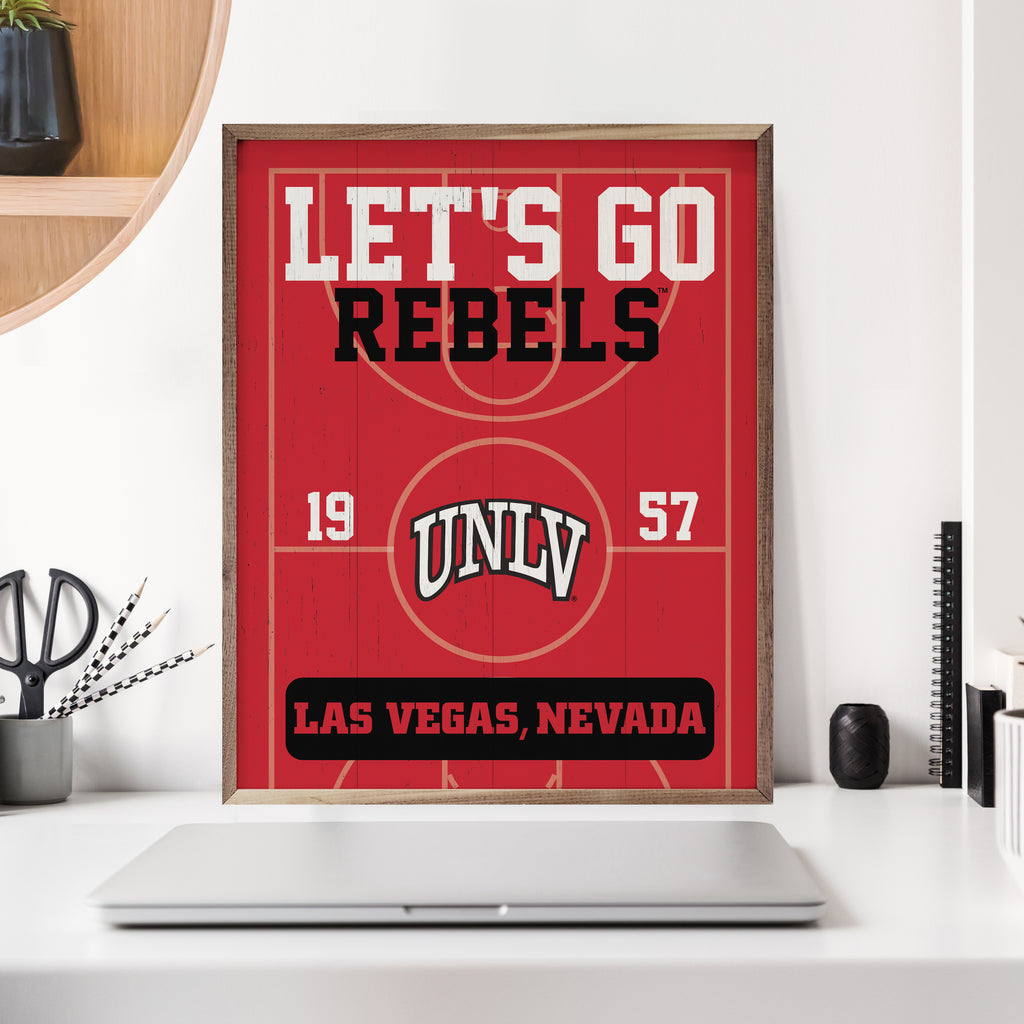 Let's Go UNLV 16x20 / Red
