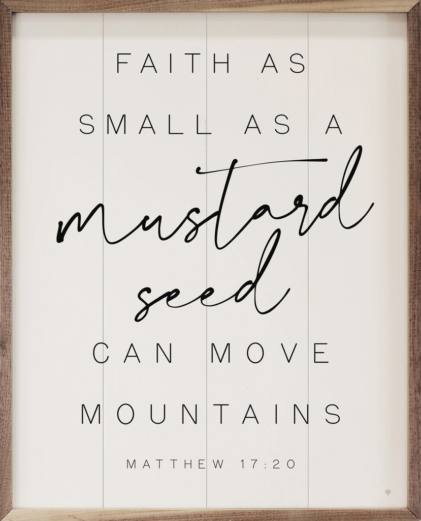 Mustard Seed Matthew 17 20 White 16x20 / White