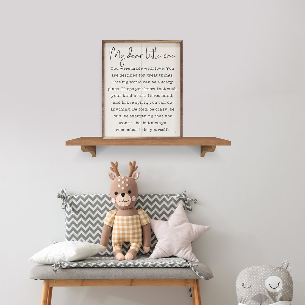 My Dear Little One White 16x20 / White