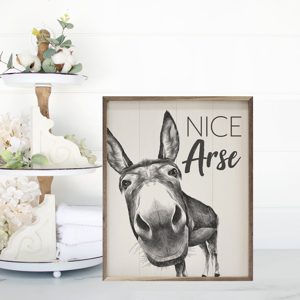 Nice Arse Mule White 16x20 / White