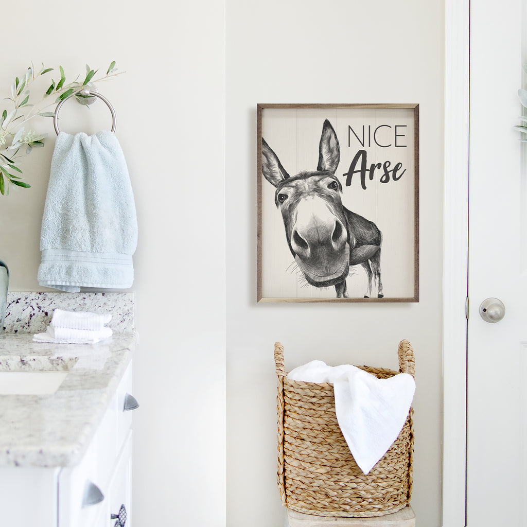 Nice Arse Mule White 16x20 / White