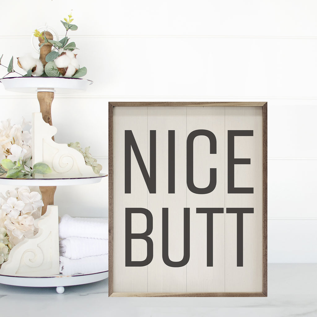 Nice Butt White 16x20 / White