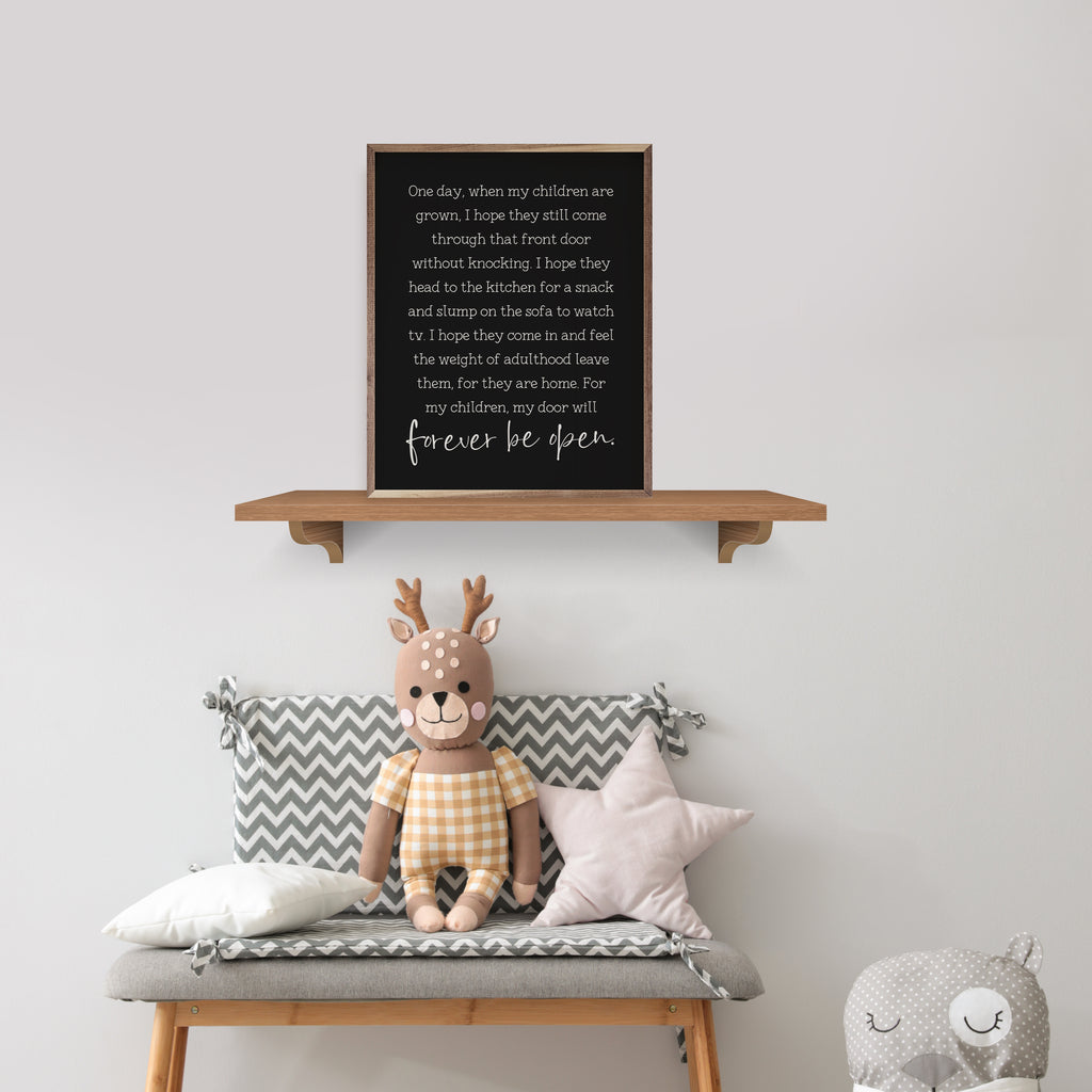 One Day When My Children Are Grown Black 16x20 / Black