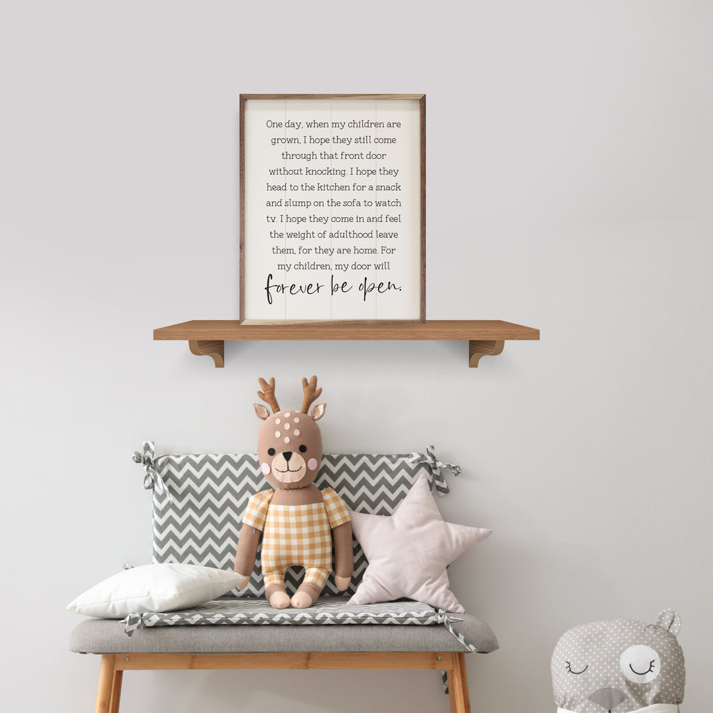 One Day When My Children Are Grown White 16x20 / White