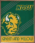 Retro Poster North Dakota State 16x20 / Green
