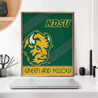 Retro Poster North Dakota State 16x20 / Green