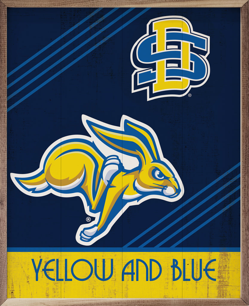 Retro Poster South Dakota State 16x20 / Blue