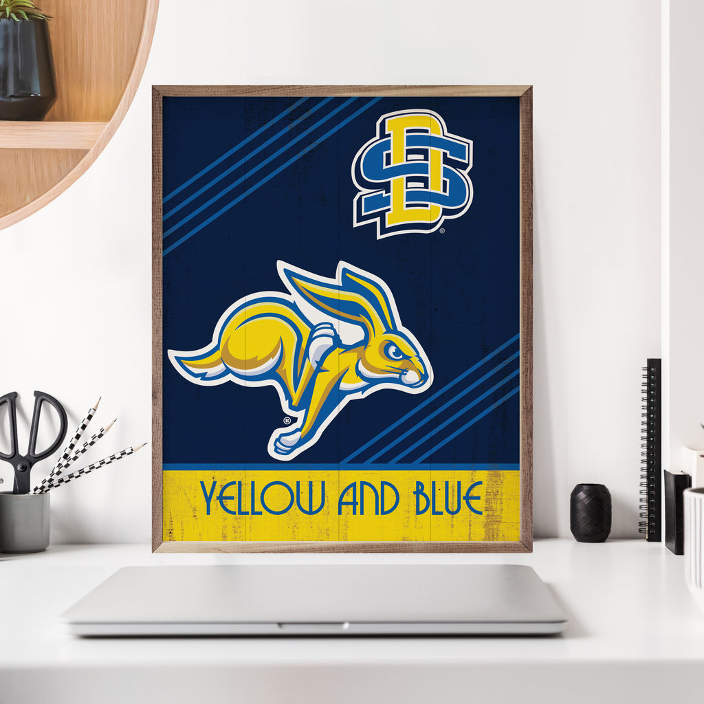 Retro Poster South Dakota State 16x20 / Blue