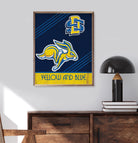 Retro Poster South Dakota State 16x20 / Blue