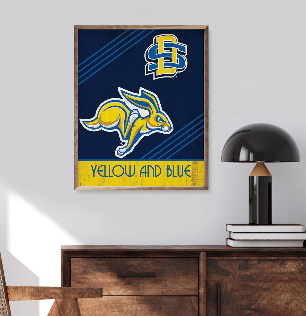 Retro Poster South Dakota State 16x20 / Blue
