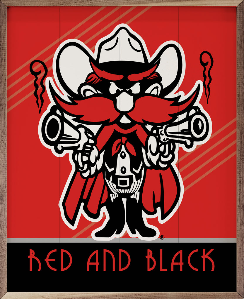 Retro Poster Texas Tech 16x20 / Red