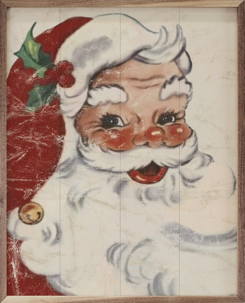 Rosy Cheeks Santa White 16x20 / White