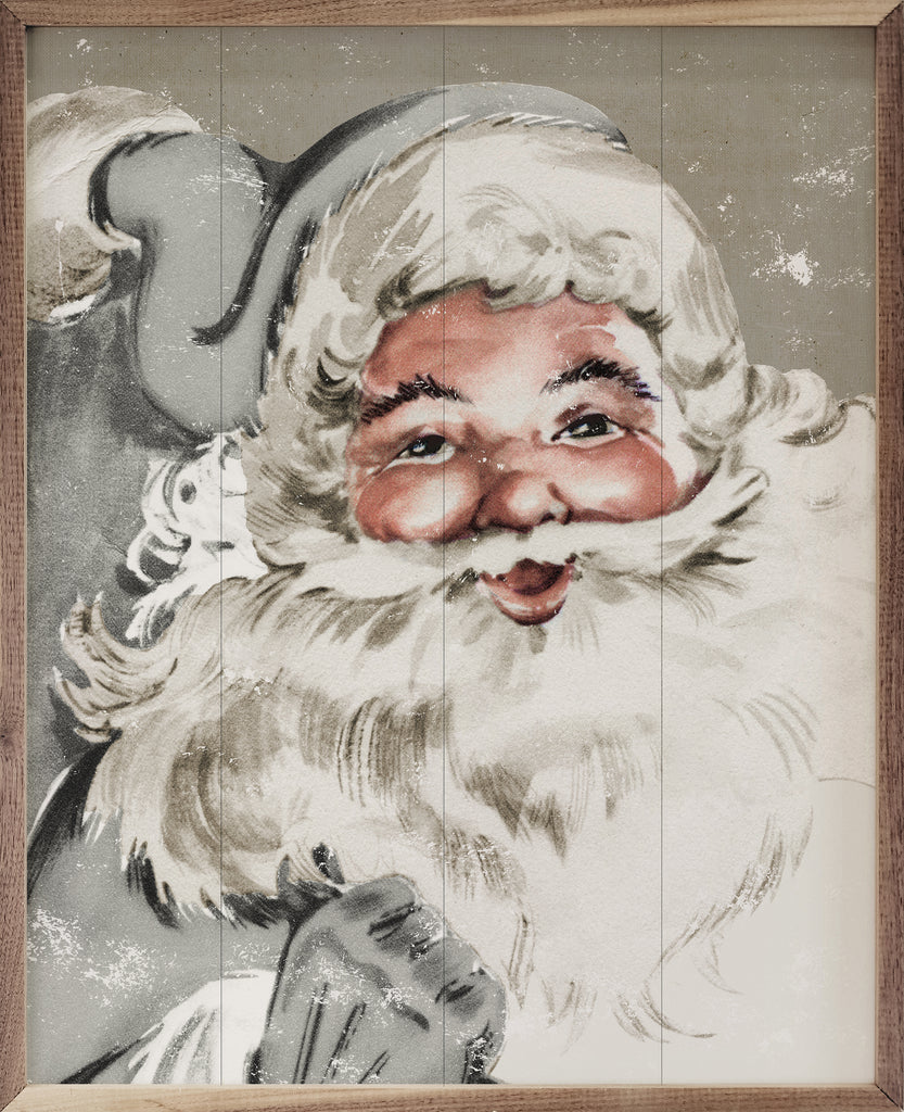 Santa In Gray 16x20 / Gray