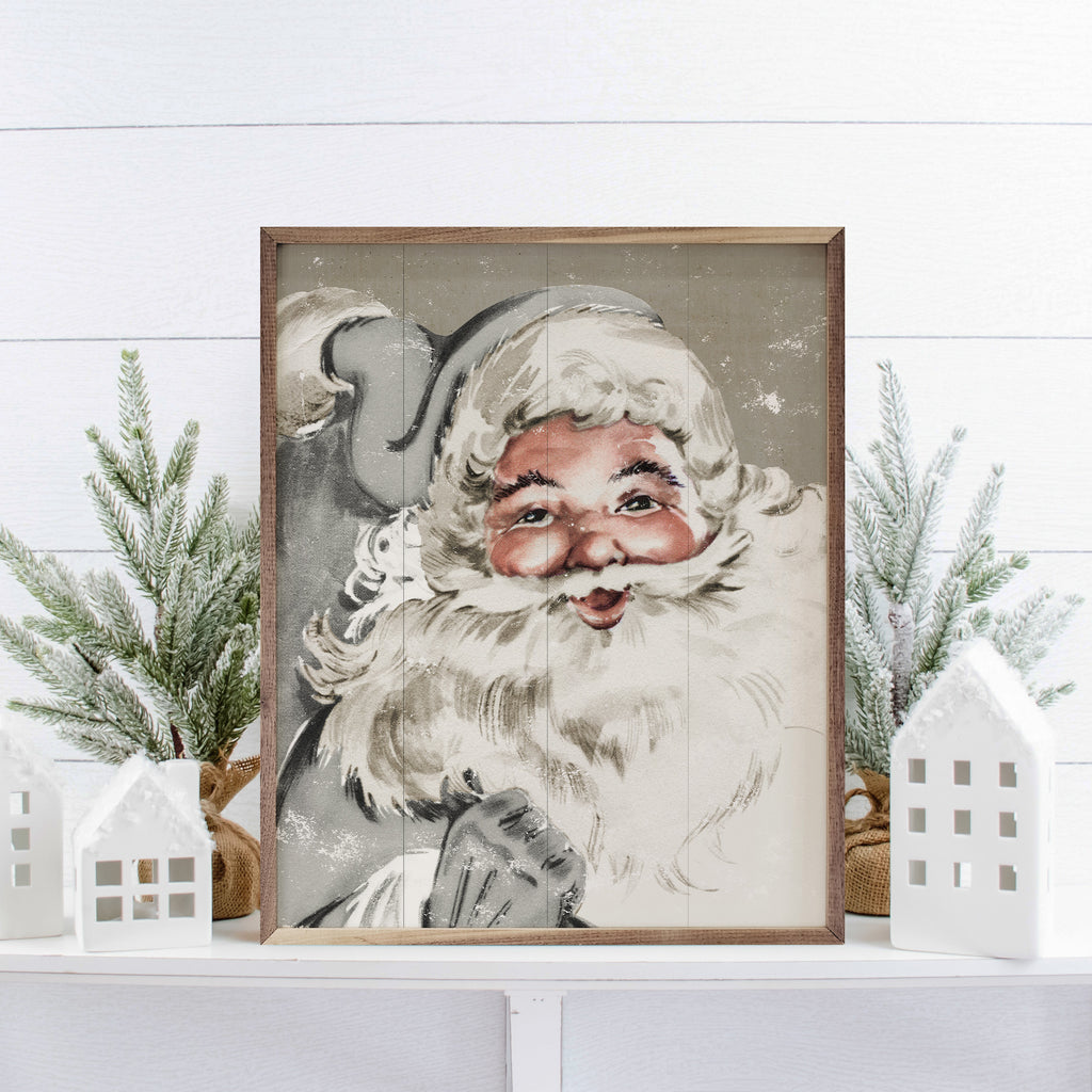 Santa In Gray 16x20 / Gray