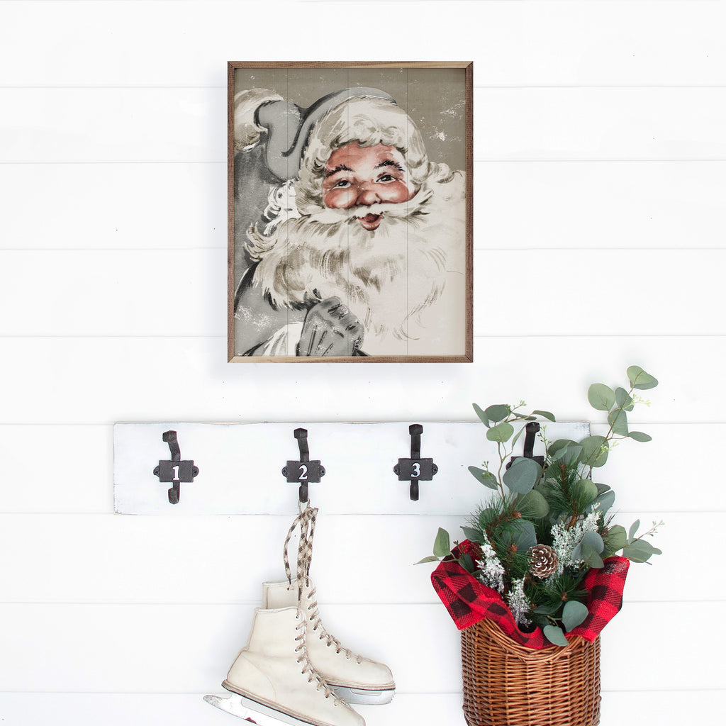 Santa In Gray 16x20 / Gray