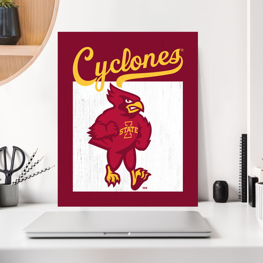 Simple Poster Iowa State 16x20 / Red