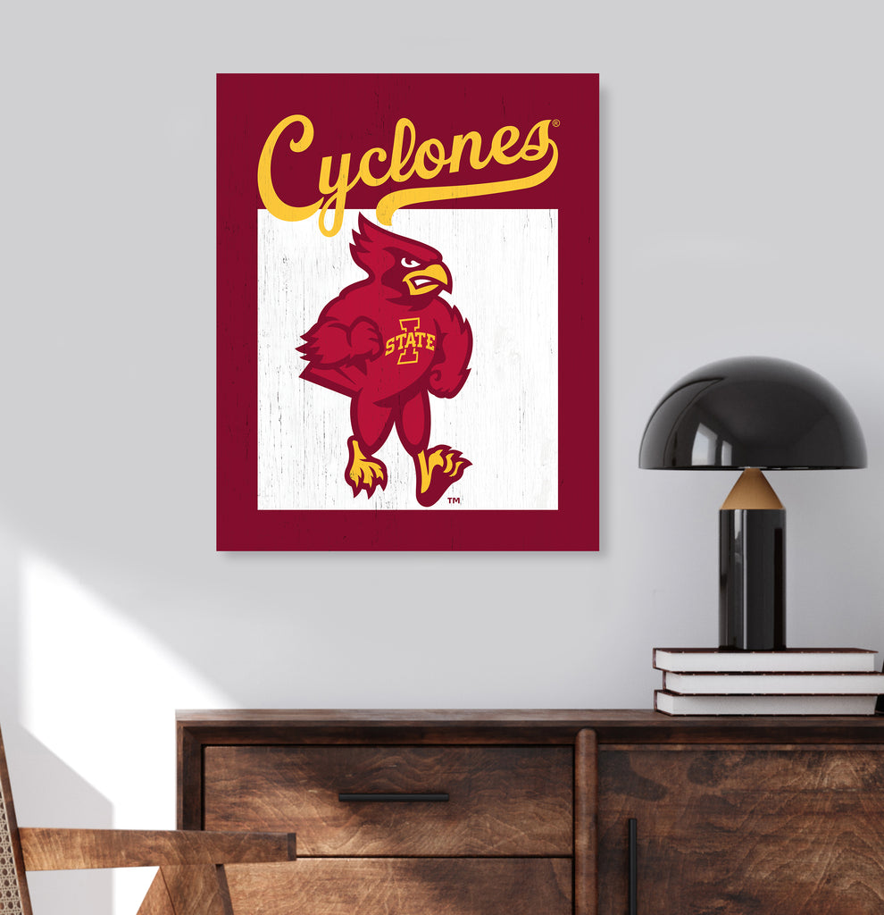 Simple Poster Iowa State 16x20 / Red