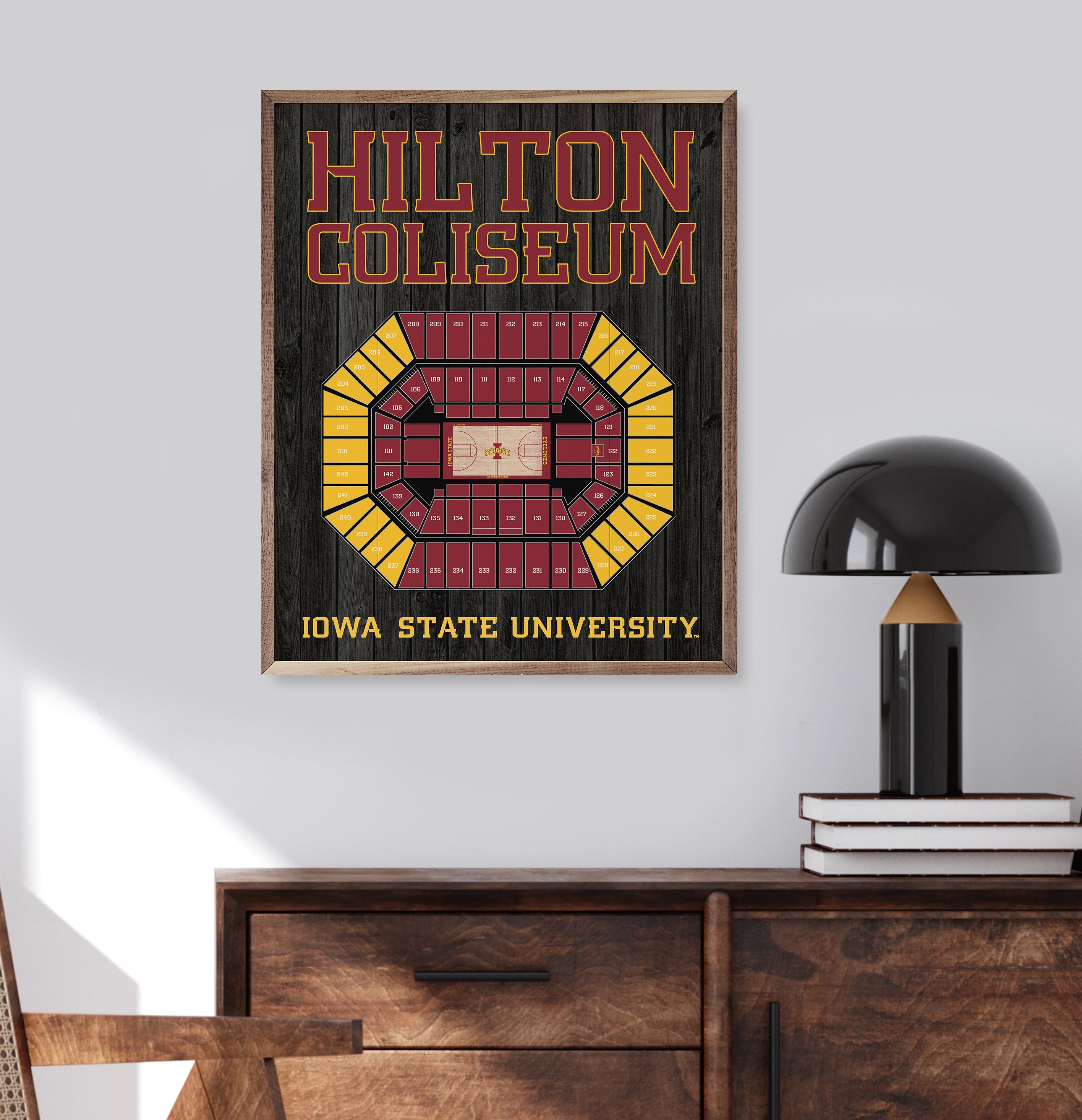 Stadium Seating Basketball Black Iowa State 16x20 / Black