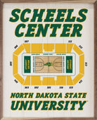 Stadium Seating Basketball North Dakota State 16x20 / White